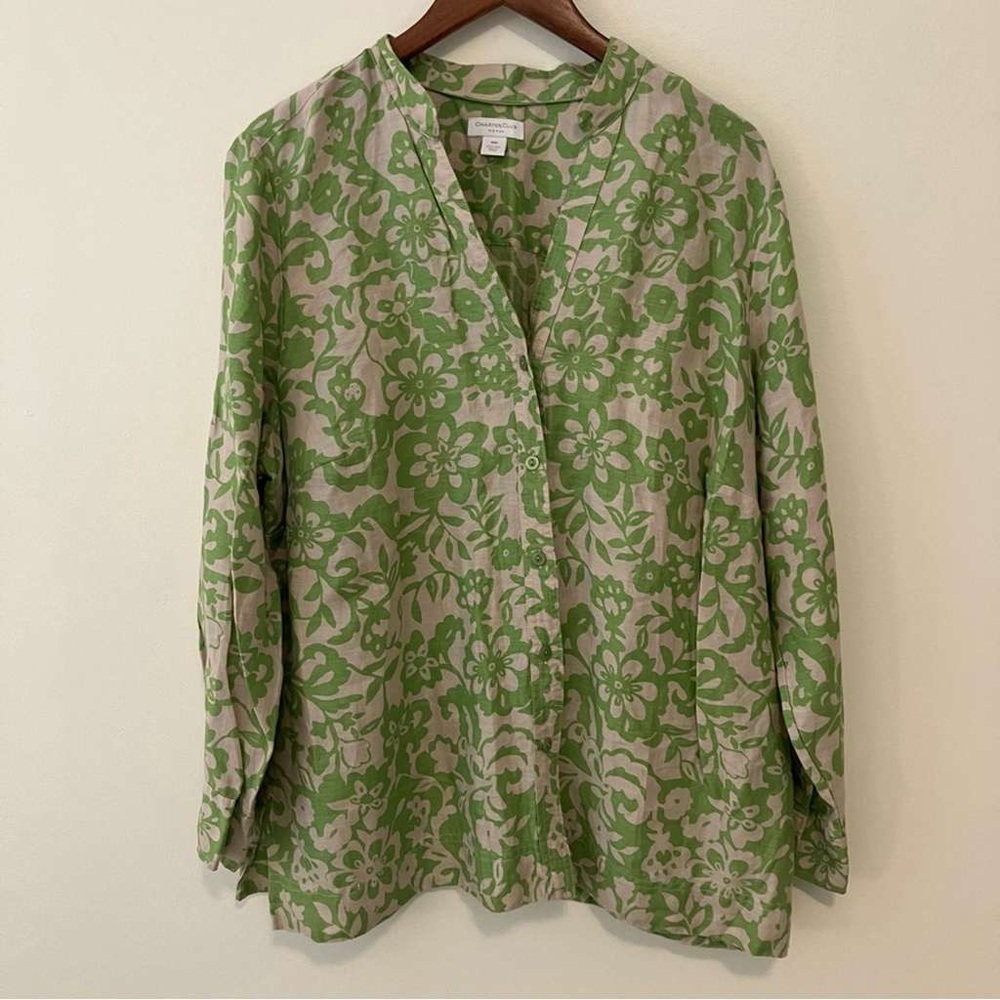 Floral Green Women's Top - Picture 1 of 1